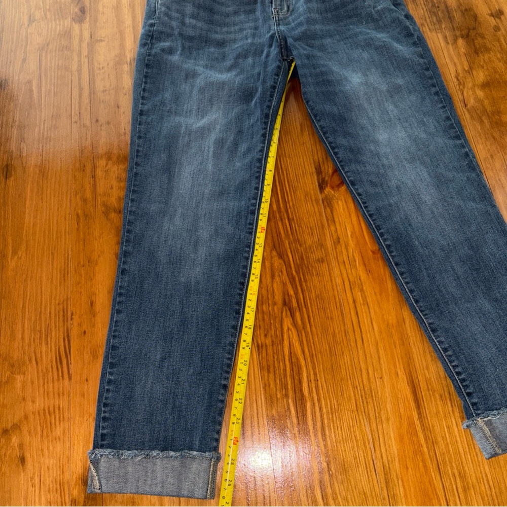 Carve Designs Size 8 Women’s Blue Straight Leg Raw Edge Jeans Organic Cotton - Picture 5 of 8